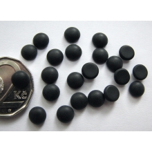 Кабошон круглый 6 мм, черный матовый
