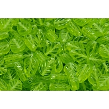 Бусина лист 10х8 мм, зеленый оливин